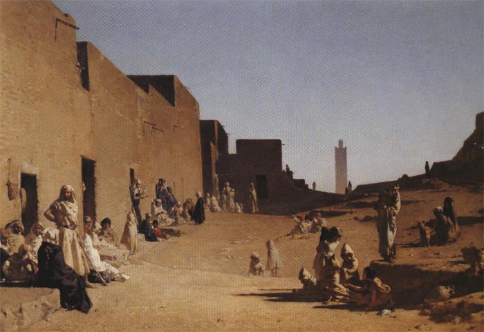 Gustave Guillaumet Laghouat, Algerian Sahara. oil painting image